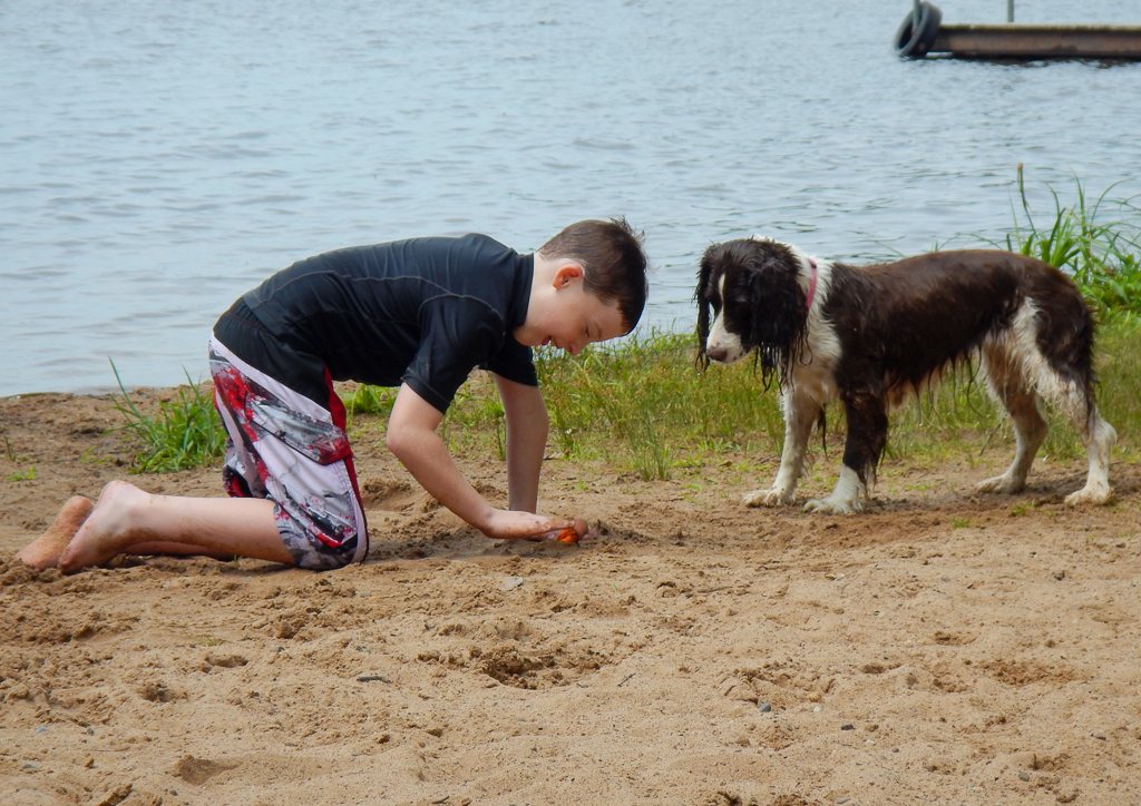 Spencer and Maggie on the Beach